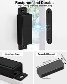 img 2 attached to Jiayi 12 Pack Cabinet Magnetic Catch - Strong Magnetic Door, Drawer And Cupboard Closures For Cabinet Latches - Kitchen Cabinet Closer With Magnetic Catch - Black