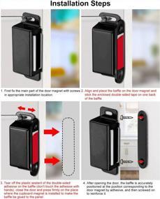 img 1 attached to Jiayi 12 Pack Cabinet Magnetic Catch - Strong Magnetic Door, Drawer And Cupboard Closures For Cabinet Latches - Kitchen Cabinet Closer With Magnetic Catch - Black