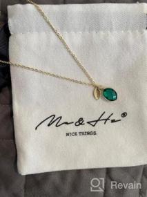 img 5 attached to Dazzle With Delicate Elegance - Me&Hz Gold Filled Birthstone Necklace With Initial: The Perfect Birthday Or Valentine'S Day Gift For Women And Girls!