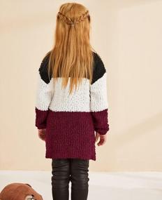 img 2 attached to Stay Cozy And Stylish This Winter With Gemijack Girls' Fuzzy Knit Sweaters!