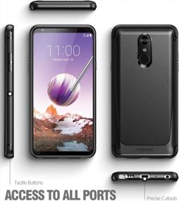 img 3 attached to Carbon Fiber Texture Case For LG Stylo 4/4 Plus - Slim Fit Shock Absorbing Soft TPU Cover From Poetic Karbon Shield Series In Black