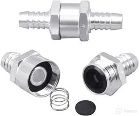 img 2 attached to 🔒 Joywayus 5/16" Aluminum Non Return One Way Check Valve for Fuel: Petrol & Diesel