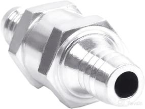 img 1 attached to 🔒 Joywayus 5/16" Aluminum Non Return One Way Check Valve for Fuel: Petrol & Diesel