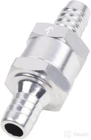 img 4 attached to 🔒 Joywayus 5/16" Aluminum Non Return One Way Check Valve for Fuel: Petrol & Diesel