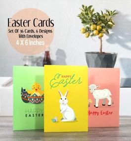 img 3 attached to 🐰 2021 Easter Cards Bulk with Envelopes - 36 Kids' Happy Easter Greeting Cards Assortment