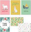 🐰 2021 easter cards bulk with envelopes - 36 kids' happy easter greeting cards assortment logo