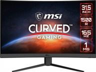 msi optix g32cq4 1500r curved gaming 🖥️ monitor, 31.5-inch, 2560x1440, 165hz refresh rate, tilt adjustment, ‎optixg32cq4 logo