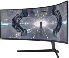 img 2 attached to 🖥️ SAMSUNG 49" LC49G95TSSNXZA Odyssey FreeSync Monitor with 5120x1440p, 240Hz, Curved Ultrawide Screen, LED, HD