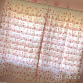 img 5 attached to Heart Pattern White Ruffle Curtains - Set Of 2 Panels For Nursery Room, 42 Inches X 63 Inch