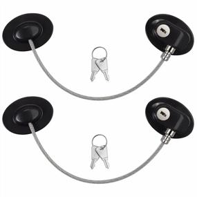 img 4 attached to ESynic Refrigerator Lock: 2PCS Child & Adult Safety Fridge Door Lock W/ Strong Adhesive & 4 Keys