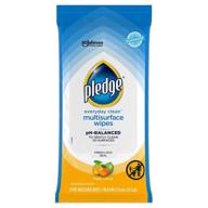 🍋 pledge everyday clean multisurface wipes with fresh citrus scent, pack of 25 wipes logo