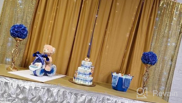 img 1 attached to Add Some Sparkle To Your Event With Trlyc Royal Blue Sequin Backdrop Curtains - 2 Panels 2FTx8FT review by Natalie Wright