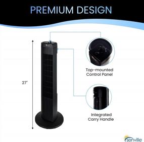 img 2 attached to Senville SENFZ10-19M: Compact Tower Fan With 60° Oscillation And 3 Speed Options