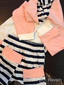 img 6 attached to TUEMOS Baby Girl Clothes: Striped Hoodie Sweatshirt Top And Long Pants Outfit Set