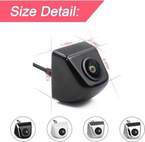 img 3 attached to 📷 Waterproof Car Backup Camera with Adjustable Guideline - HD 960x720 Image, Super Night Vision, 155° Wide View Angle and 4 Layer Glass Lens (White)