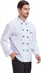 img 2 attached to Nanxson Chef Coat For Men And Women - Kitchen Jacket With Short Or Long Sleeves (CFM0001)