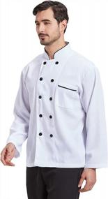 img 1 attached to Nanxson Chef Coat For Men And Women - Kitchen Jacket With Short Or Long Sleeves (CFM0001)