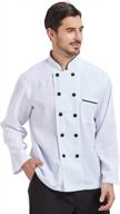nanxson chef coat for men and women - kitchen jacket with short or long sleeves (cfm0001) logo