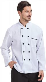 img 4 attached to Nanxson Chef Coat For Men And Women - Kitchen Jacket With Short Or Long Sleeves (CFM0001)
