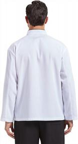 img 3 attached to Nanxson Chef Coat For Men And Women - Kitchen Jacket With Short Or Long Sleeves (CFM0001)