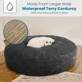 img 3 attached to Waterproof Corduroy Dog Bed - CordaRoy'S 50-Inch Dark Grey Forever Bed