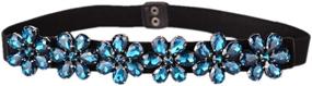 img 1 attached to Dorchid Heavily Rhinestone Multicolor Multi Nightingale Women's Accessories ~ Belts