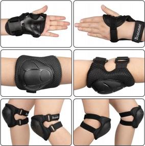 img 3 attached to Kids/Youth Knee & Elbow Pads + Wrist Guards Set For Multi-Sports - Roller Skates, Skateboarding, Inline Roller Skating, Cycling, BMX Bicycle Scooter