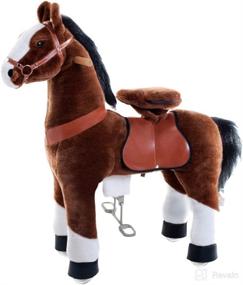 img 1 attached to Revolutionary Smart Gear Pony Cycle: Simulated Riding Toy for Kids 3-5 Years - Chocolate, Light Brown, or Brown Horse Riding Toy - 2 Sizes Available - Ponycycle Ride-On Small