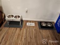 img 1 attached to URPOWER Elevated Dog Bowls Adjustable Raised Dog Bowl With 2 Stainless Steel 1.5L Dog Food Bowls Stand Non-Slip No Spill Dog Dish Adjusts To 3 Heights 2.8”, 8”, 12”For Small Medium Large Dogs And Cats review by Enes Patiag
