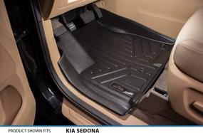 img 3 attached to MAXLINER Custom Fit Black Floor Mats 2 Row Liner Set for 2015-2021 Kia Sedona 8 Passenger Model Only