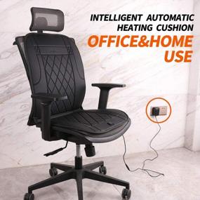 img 3 attached to Stay Warm & Comfortable With KINGLETING Heated Seat Cushion - Pressure-Sensitive Switch, Home/Office Chair Cover