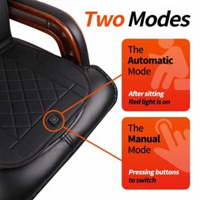 img 2 attached to Stay Warm & Comfortable With KINGLETING Heated Seat Cushion - Pressure-Sensitive Switch, Home/Office Chair Cover