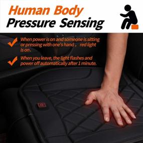 img 1 attached to Stay Warm & Comfortable With KINGLETING Heated Seat Cushion - Pressure-Sensitive Switch, Home/Office Chair Cover