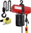 partsam 2200lbs chain lift electric hoist single phase 10ft lift height overhead crane ceiling winch hook mount g80 chain hoist 1 ton w/pendant control and towing strap sling (1ton, 110v) logo