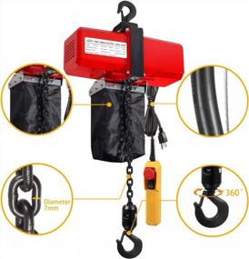 img 3 attached to Partsam 2200Lbs Chain Lift Electric Hoist Single Phase 10Ft Lift Height Overhead Crane Ceiling Winch Hook Mount G80 Chain Hoist 1 Ton W/Pendant Control And Towing Strap Sling (1Ton, 110V)