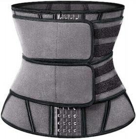 img 2 attached to Women'S Waist Trimmer Belt And Body Shaper With Sweat Band For Weight Loss - HOTAPEI Waist Cincher