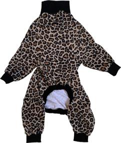 img 2 attached to 🐶 Pitbull Pajamas: Tooth and Honey's Big Dog Jumpsuit with Leopard Print - Lightweight Pullover Onesie for Full Coverage Dog Pjs