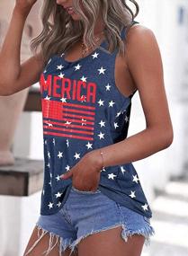 img 1 attached to Women'S USA Flag Tank Top: FAYALEQ 4Th Of July Patriotic Sleeveless Vest