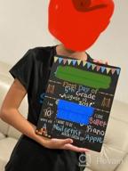 img 1 attached to Reusable First & Last Day Of School Chalkboard Sign Photo Prop For Kids, 12 X 10 Inch Double Sided Back To School Board review by Adam Cooper