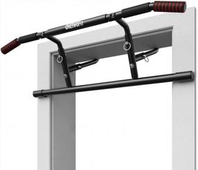 img 4 attached to Transform Your Home Into A Personal Gym With ONETWOFIT'S No-Screw Pull Up Bar For Doorway - Adjustable Height And Portable For Effective Strength Training