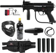 black maddog tippmann a-5 silver paintball gun marker package with starter kit logo