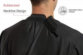 img 1 attached to Professional Anti-Static Salon Hair Cutting Cape With Rubber Neck Collar - Perfect For Shampoo, Haircut, And Styling In Black (53 X 57 Inches)