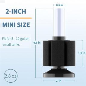 img 1 attached to Pawfly Nano Bio Sponge Filter - Quiet Betta, Fry, Shrimp, and Small Fish Foam Filter for Tiny Fish Tanks up to 10 Gallon (3 Pack)