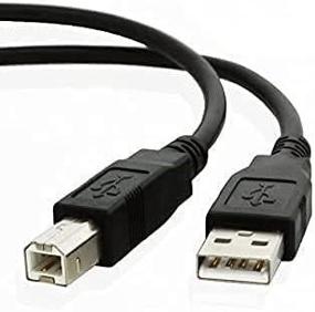 img 2 attached to 🔌Длинный USB-кабель для принтера и сканера длиной 10 футов - тип A к типу B - 2 шт. Черный - Совместим с HP, Canon, Lexmark, Epson, Dell.