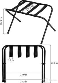 img 1 attached to 🧳 Mabel Home Black Metal Foldable Luggage Stand