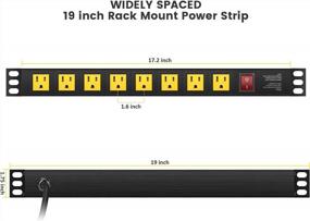 img 2 attached to ETL Certified 19Inch 1U Rack Mount PDU With 8 Wide-Spaced Outlets For Network Servers - Yellow