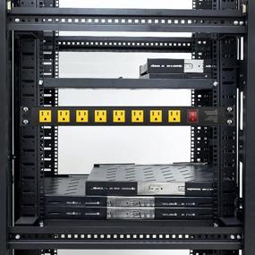 img 1 attached to ETL Certified 19Inch 1U Rack Mount PDU With 8 Wide-Spaced Outlets For Network Servers - Yellow