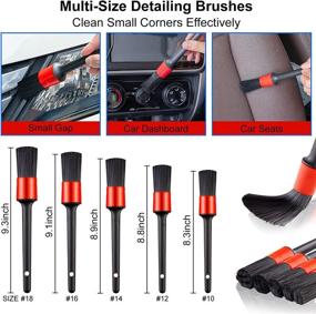 img 1 attached to 🧹 26PCS Vanmirr Car Detailing Brush Set - Interior & Exterior Auto Cleaning Tools Kit for Wheels, Dashboard, Leather, Air Vents, Emblems