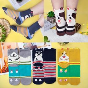 img 1 attached to 5 Pairs Womens Cute Dog Patterned Animal Socks Colorful Funny Casual Cotton Novelty Crew Socks Christmas