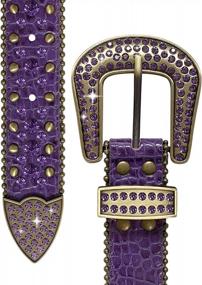 img 3 attached to Stylish Rhinestone Studded Leather Belt For Women - The Ultimate Fashion Accessory!